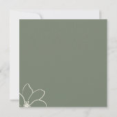 Invitation Vert sauge Indie Rustique Simple merci (Dos)