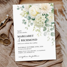 Vert sauge & ivoire Élégant mariage floral moderne