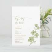 Invitation vert sauge liant le noeud mariage floral (Debout devant)