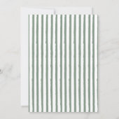 Invitation Vert sauge mariage simple dessiné à la main (Dos)