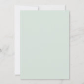 Invitation Vert sauge paisible mariage botanique (Dos)