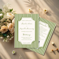 Vert sauge rayures vintage robe de mariée