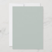 Invitation Vert sauge simple moderne chic écriture mariage (Dos)