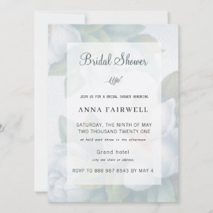 Invitation Vert Succulent Feuille d'eau Aquarelle Botanique