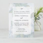 Invitation Vert Succulent Feuille d'eau Aquarelle Botanique (Debout devant)