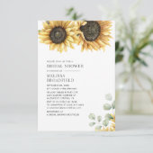 Invitation Vert tournesol Aquarelle Fête des mariées florale (Debout devant)