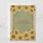 Invitation Vert tournesol vintage lin Quinceañera (Dos)