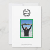 Invitation Vert traditionnel - Annonce de remise de diplômes (Dos)