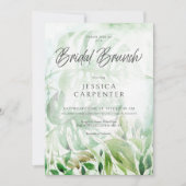 Invitation Vert tropical moderne Aquarelle Brunch nuptial (Devant)