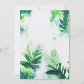 Invitation Vert tropicale Élégant vert botanique feuillus (Dos)