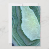 Invitation Vert turquoise - Mariage d'âge de la géoode d'arge (Dos)