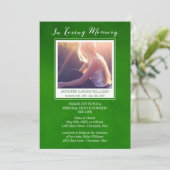 Invitation Vert vert dans le mémorial affectueux de photo de (Debout devant)
