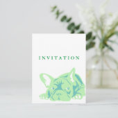 Invitation Verte Bulldog Français (Debout devant)