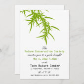 Invitation verte d'avantage de nature (Devant / Derrière)