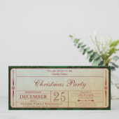 Invitation verte de fête de Noël (Debout devant)