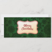 Invitation verte de fête de Noël (Dos)