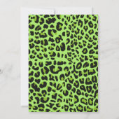 Invitation verte de filles d'impression de Jaguar (Dos)