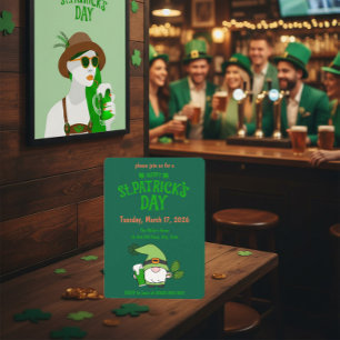 Invitation verte de gnome pour la Saint-Patrick