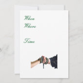 Invitation Verte de Mariage Main dans la Main (Dos)