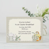 Invitation verte de Pâques Sage (Debout devant)