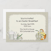 Invitation verte de Pâques Sage (Devant / Derrière)