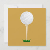 Invitation verte de partie de retraite de golf de (Dos)