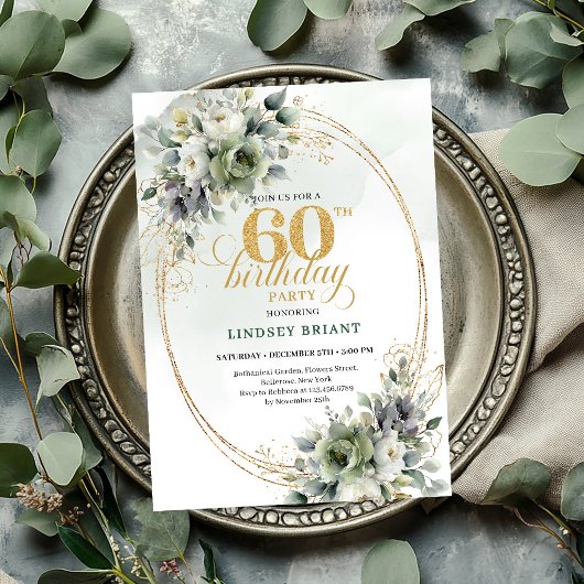 Invitation verte et dorée pour les 60 ans Botaniqu