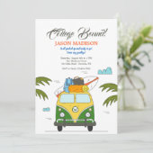 Invitation verte et jaune liée au collège (Debout devant)