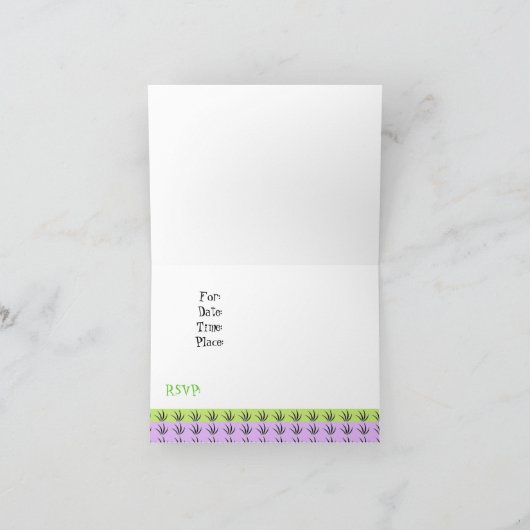 Invitation verte et Mauve Grass (Intérieur)