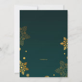 Invitation verte et or de Noël (Dos)