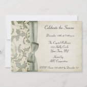 Invitation verte Holly Swirls Bow Sage (Devant)
