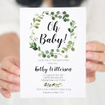 invitation verte oh baby shower<br><div class="desc">verdure oh baby shower invitation Le libellé peut être modifié en toute occasion</div>