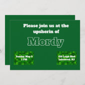 Invitation verte upsherin (Devant / Derrière)