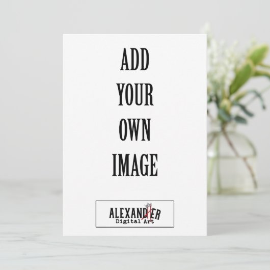 Invitation verticale à plat 5 x 7 pouces A7 (Debout devant)