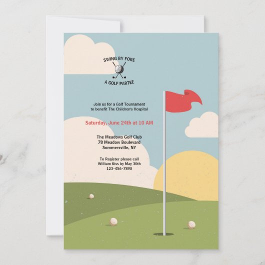 Invitation Verts de golf (Devant)