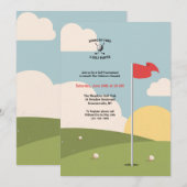 Invitation Verts de golf (Devant / Derrière)