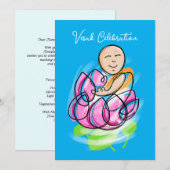 Invitation Vesak Lotus Moine Zen (Devant / Derrière)