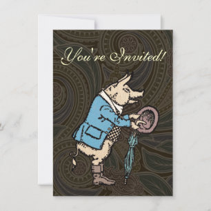 Invitation Veste de porc Piggy mignonne Formelle Antique