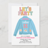 Invitation Veste en jean Preppy Patch 11E Anniversaire (Devant)