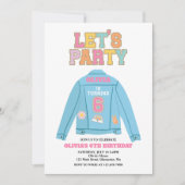 Invitation Veste en jean Preppy Patch 6ème Anniversaire (Devant)