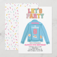 Veste en jean Preppy Patch pour 8ème anniversaire