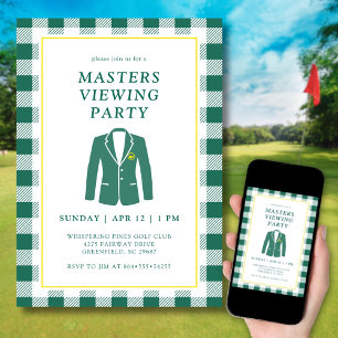 Invitation Veste verte de la soirée de visionnage des Masters