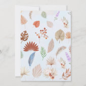 Invitation Vêtements bébé aquarelle boho Oh Boy bleu (Dos)