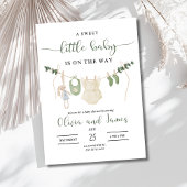 Invitation Vêtements de bébé Baby shower Invitation, minimali