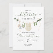 Invitation Vêtements de bébé Baby shower Invitation, minimali (Devant)