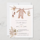 Invitation Vêtements de bébé Boho Neutral Baby shower Invitat (Devant)