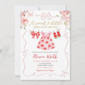 Invitation Vêtements de bébé fille coquette rose Pastèque Béb (Devant)