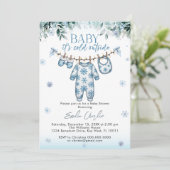 Invitation Vêtements de bébé froid Hiver Hiver Baby shower (Debout devant)