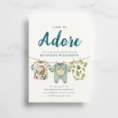 Invitation Vêtements de bébé hérisson des bois Un garçon à ad
