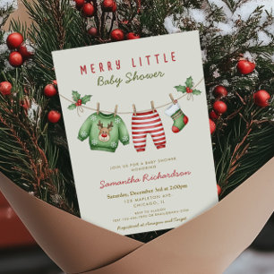 Invitation Vêtements de bébé sans genre Joyeux petit Noël